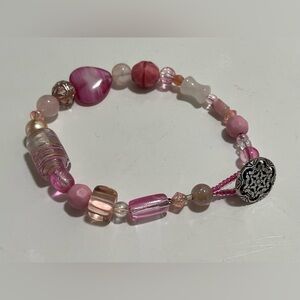 Chic Pink Beaded Bracelet
